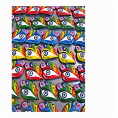 The Eye Of Osiris As Seen On Mediterranean Fishing Boats For Good Luck Small Garden Flag (two Sides) by Nexatart