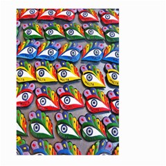 The Eye Of Osiris As Seen On Mediterranean Fishing Boats For Good Luck Large Garden Flag (two Sides) by Nexatart