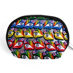 The Eye Of Osiris As Seen On Mediterranean Fishing Boats For Good Luck Accessory Pouches (medium)  by Nexatart