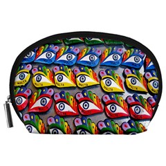 The Eye Of Osiris As Seen On Mediterranean Fishing Boats For Good Luck Accessory Pouches (large)  by Nexatart