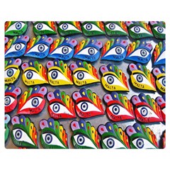 The Eye Of Osiris As Seen On Mediterranean Fishing Boats For Good Luck Double Sided Flano Blanket (medium)  by Nexatart