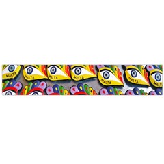 The Eye Of Osiris As Seen On Mediterranean Fishing Boats For Good Luck Flano Scarf (large) by Nexatart