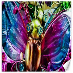 Magic Butterfly Art In Glass Canvas 16  X 16   by Nexatart