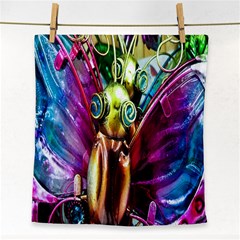 Magic Butterfly Art In Glass Face Towel by Nexatart