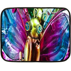 Magic Butterfly Art In Glass Double Sided Fleece Blanket (mini)  by Nexatart