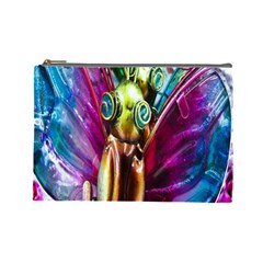 Magic Butterfly Art In Glass Cosmetic Bag (large)  by Nexatart