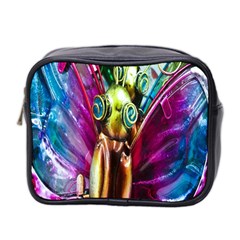 Magic Butterfly Art In Glass Mini Toiletries Bag 2-side by Nexatart