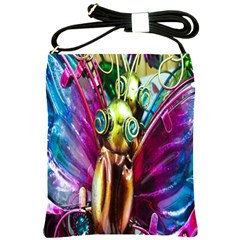 Magic Butterfly Art In Glass Shoulder Sling Bags by Nexatart