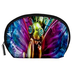 Magic Butterfly Art In Glass Accessory Pouches (large)  by Nexatart