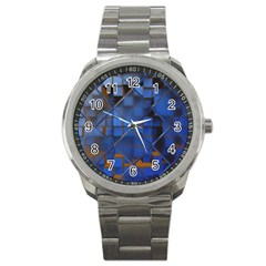 Glass Abstract Art Pattern Sport Metal Watch by Nexatart