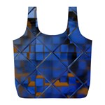 Glass Abstract Art Pattern Full Print Recycle Bags (L)  Front