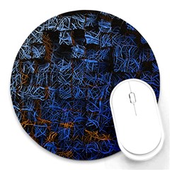 Background Abstract Art Pattern Round Mousepads by Nexatart