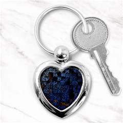 Background Abstract Art Pattern Key Chains (heart)  by Nexatart