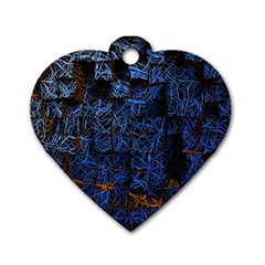 Background Abstract Art Pattern Dog Tag Heart (two Sides) by Nexatart