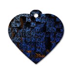 Background Abstract Art Pattern Dog Tag Heart (Two Sides) Front