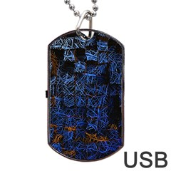 Background Abstract Art Pattern Dog Tag Usb Flash (two Sides) by Nexatart