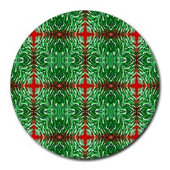 Geometric Seamless Pattern Digital Computer Graphic Round Mousepads by Nexatart