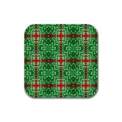 Geometric Seamless Pattern Digital Computer Graphic Rubber Square Coaster (4 Pack)  by Nexatart