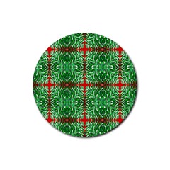 Geometric Seamless Pattern Digital Computer Graphic Rubber Coaster (round)  by Nexatart