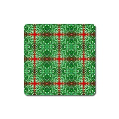 Geometric Seamless Pattern Digital Computer Graphic Square Magnet by Nexatart