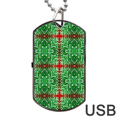 Geometric Seamless Pattern Digital Computer Graphic Dog Tag Usb Flash (two Sides) by Nexatart