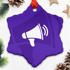 Announce Sing White Blue Ornament (snowflake) by Mariart