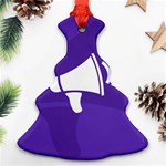 Announce Sing White Blue Ornament (Christmas Tree)  Front