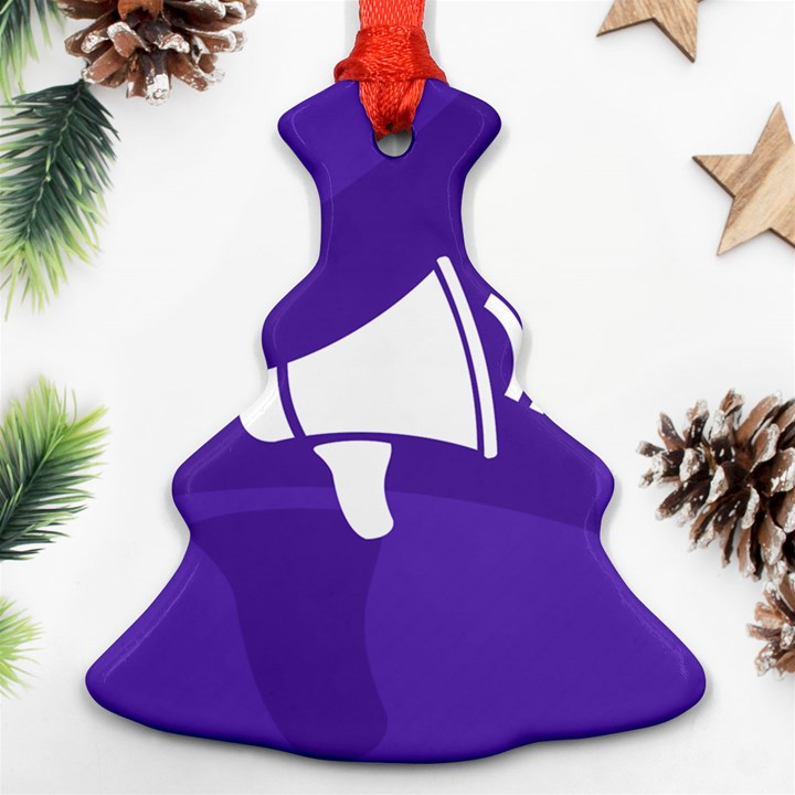 Announce Sing White Blue Ornament (Christmas Tree) 