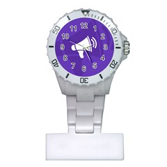 Announce Sing White Blue Plastic Nurses Watch by Mariart