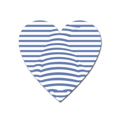 Animals Illusion Penguin Line Blue White Heart Magnet by Mariart