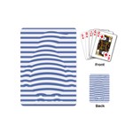 Animals Illusion Penguin Line Blue White Playing Cards (Mini)  Back