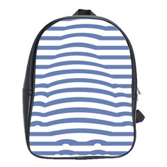 Animals Illusion Penguin Line Blue White School Bags (xl)  by Mariart