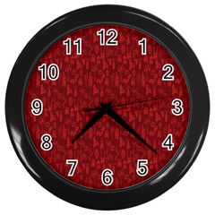 Bicycle Guitar Casual Car Red Wall Clocks (black) by Mariart