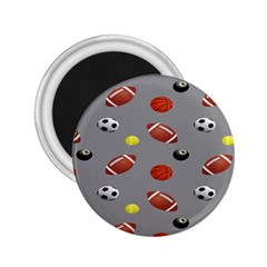 Balltiled Grey Ball Tennis Football Basketball Billiards 2 25  Magnets by Mariart