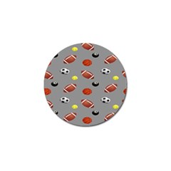 Balltiled Grey Ball Tennis Football Basketball Billiards Golf Ball Marker (10 Pack) by Mariart