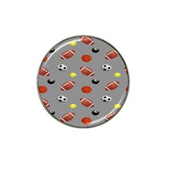 Balltiled Grey Ball Tennis Football Basketball Billiards Hat Clip Ball Marker (4 Pack) by Mariart