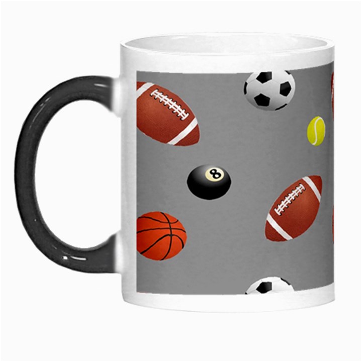 Balltiled Grey Ball Tennis Football Basketball Billiards Morph Mugs