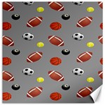 Balltiled Grey Ball Tennis Football Basketball Billiards Canvas 16  x 16   15.2 x15.41  Canvas - 1