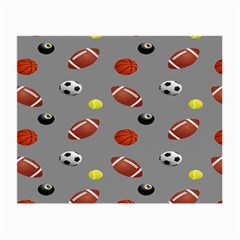 Balltiled Grey Ball Tennis Football Basketball Billiards Small Glasses Cloth (2-side) by Mariart