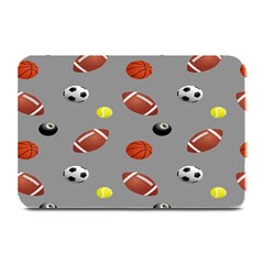 Balltiled Grey Ball Tennis Football Basketball Billiards Plate Mats by Mariart