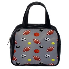 Balltiled Grey Ball Tennis Football Basketball Billiards Classic Handbags (one Side) by Mariart