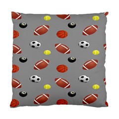 Balltiled Grey Ball Tennis Football Basketball Billiards Standard Cushion Case (one Side) by Mariart