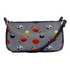 Balltiled Grey Ball Tennis Football Basketball Billiards Shoulder Clutch Bags by Mariart