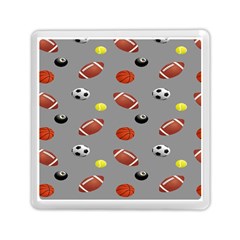 Balltiled Grey Ball Tennis Football Basketball Billiards Memory Card Reader (square)  by Mariart