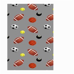 Balltiled Grey Ball Tennis Football Basketball Billiards Small Garden Flag (two Sides) by Mariart