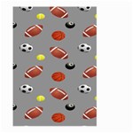 Balltiled Grey Ball Tennis Football Basketball Billiards Large Garden Flag (Two Sides) Front