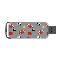 Balltiled Grey Ball Tennis Football Basketball Billiards Portable Usb Flash (two Sides) by Mariart