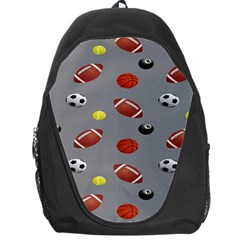 Balltiled Grey Ball Tennis Football Basketball Billiards Backpack Bag by Mariart