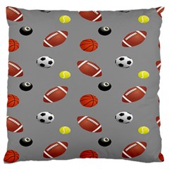 Balltiled Grey Ball Tennis Football Basketball Billiards Standard Flano Cushion Case (two Sides) by Mariart