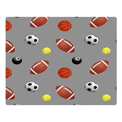 Balltiled Grey Ball Tennis Football Basketball Billiards Double Sided Flano Blanket (large)  by Mariart